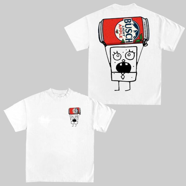 Doodlebob Busch Light Apple T-Shirt - Image 2