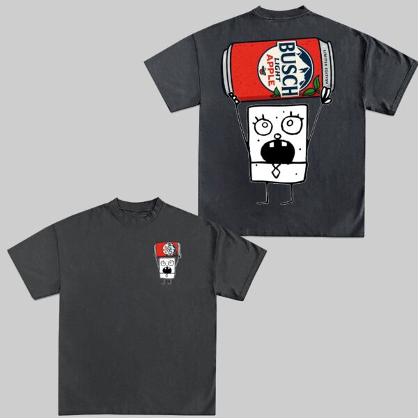 Doodlebob Busch Light Apple T-Shirt - Image 4