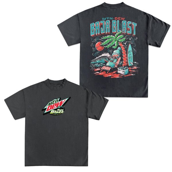 Mountain Dew Baja Blast Beach T-Shirt - Image 4