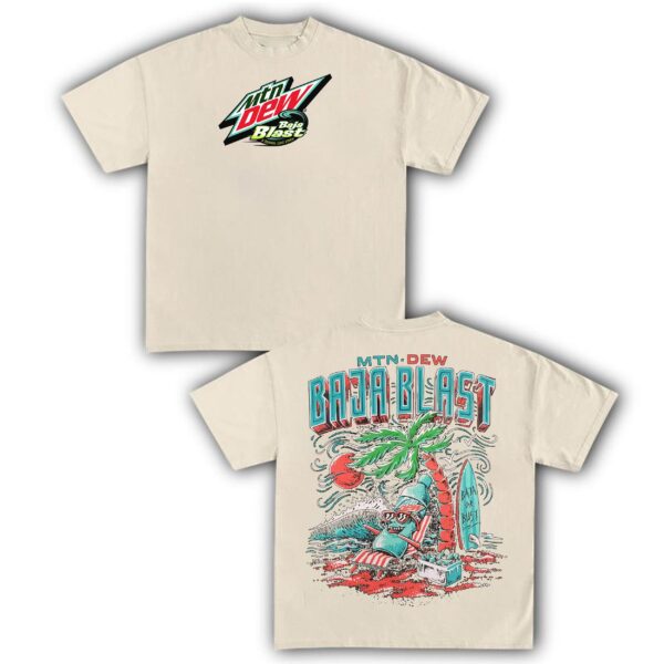 Mountain Dew Baja Blast Beach T-Shirt - Image 3